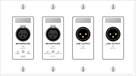 RAD12 – Dual XLR Mic Inputs / Dual XLR Line Outputs